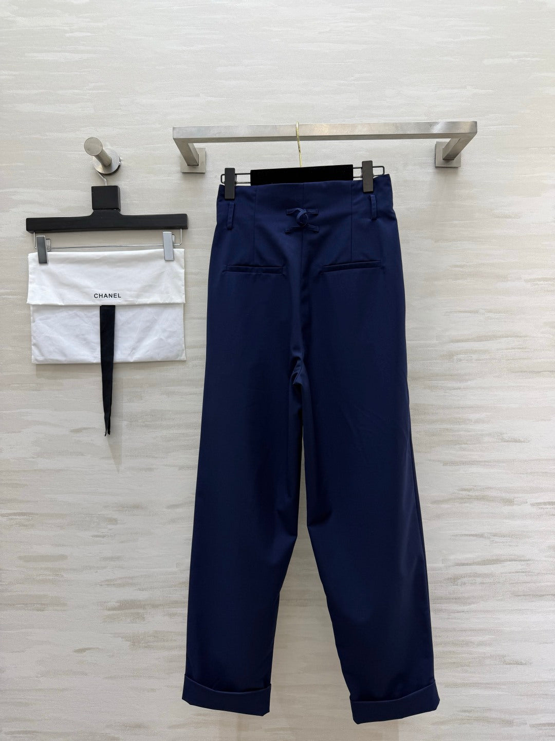 CC 26s High-Waisted Straight-Leg Trousers Cotton 422181