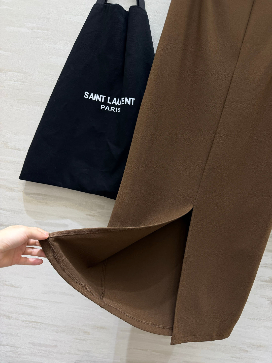 YSL 26s Sleeveless Vest + Straight Skirt Set Linen 422169