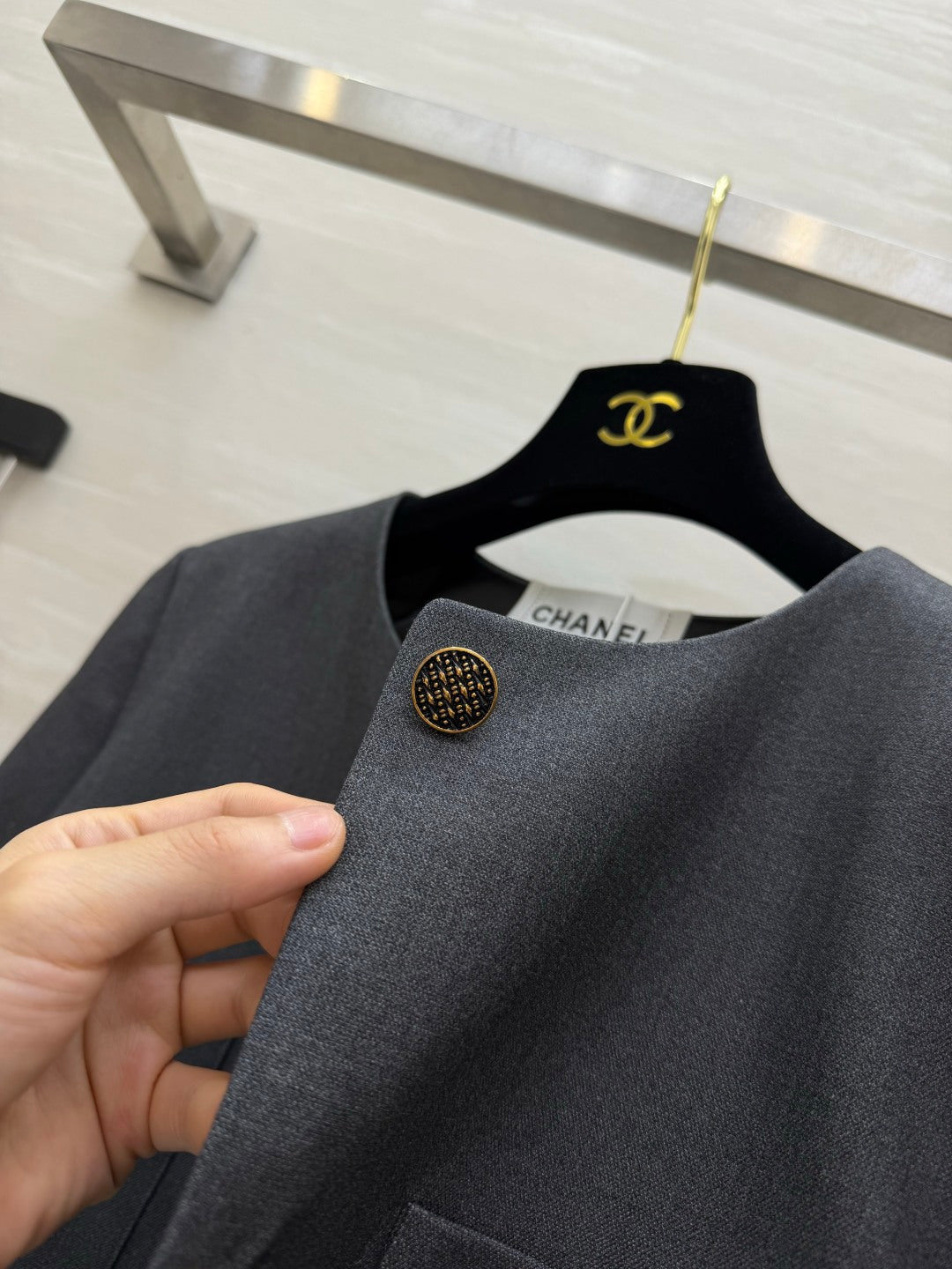 CC 26s Crew Neck Short Jacket Dark Grey 422128