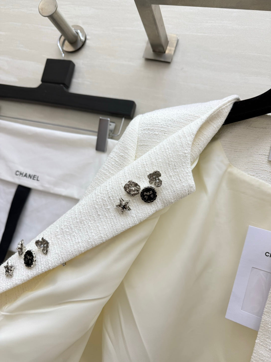 CC 26s Moonlight Mini Jacket White Tweed 423386