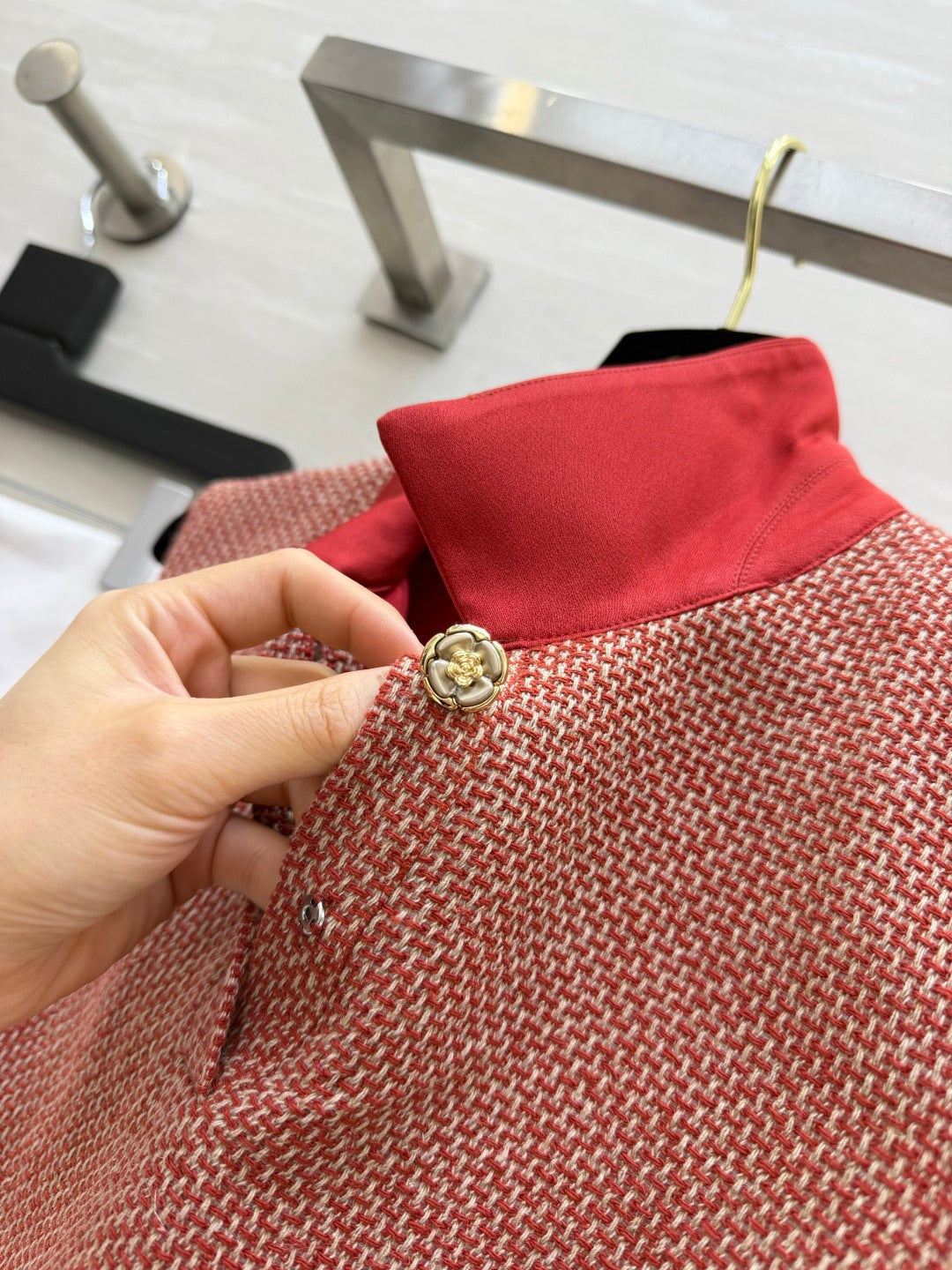CC 26S Coral Tweed Sleeveless Polo Top 428171