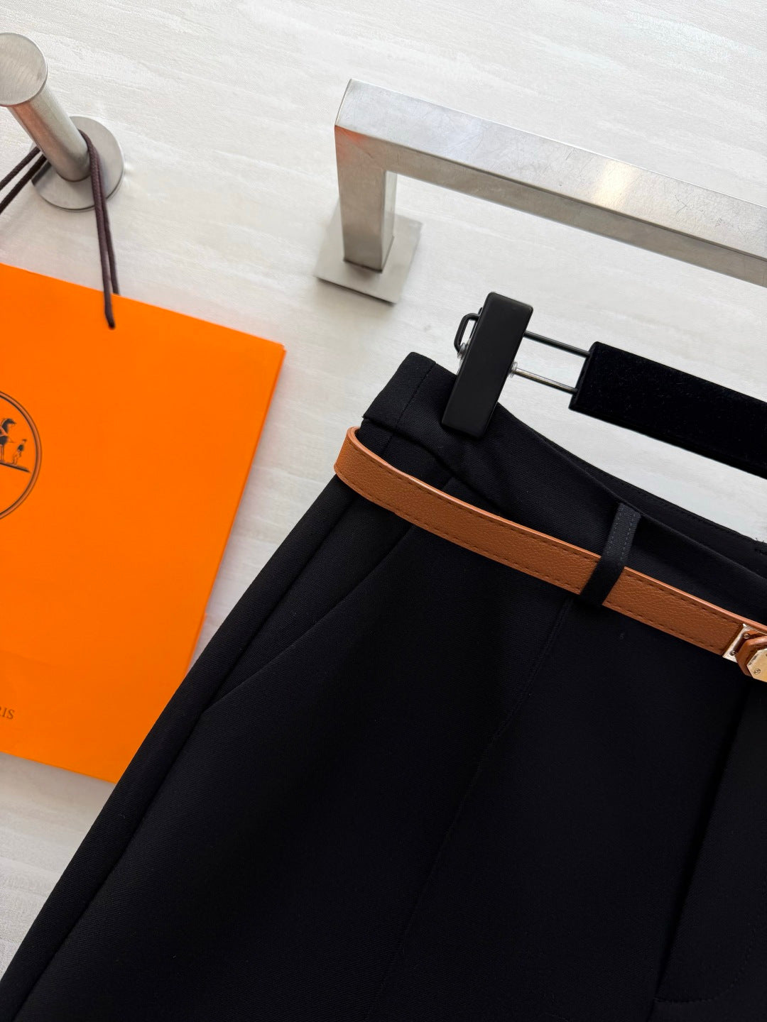 Hermes 26s Belted Tapered Trousers 438793