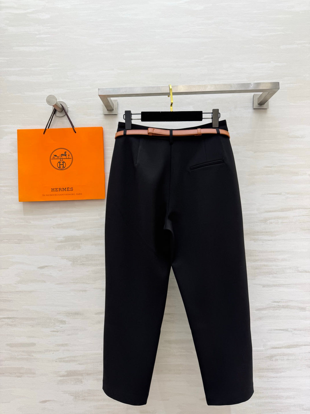 Hermes 26s Belted Tapered Trousers 438793