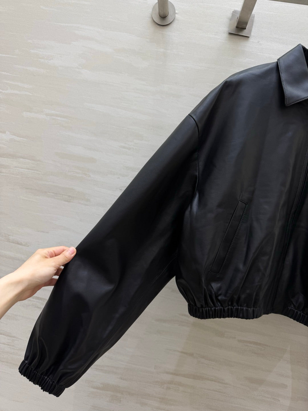 Prada 26s Black Leather Jacket Style 435347