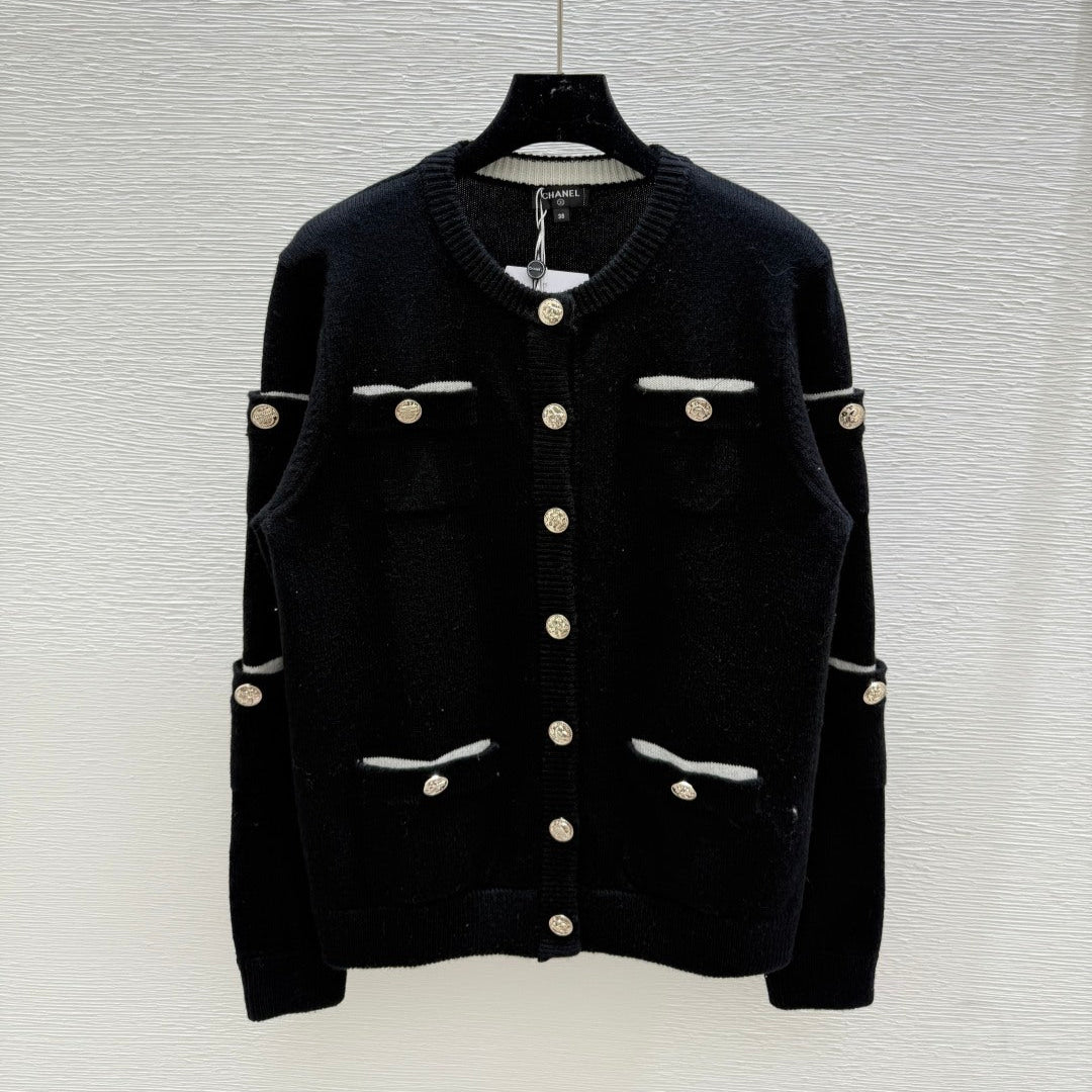 CC 25 Cardigan In Black Cashnere 286347