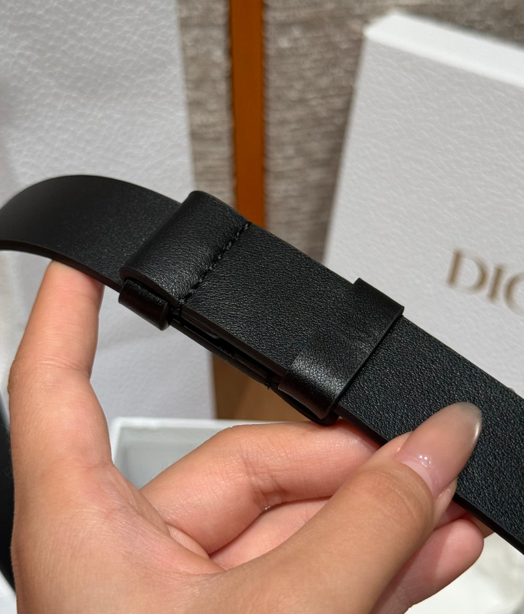 Dior 2026 Montaigne CD Buckle Belt 25mm Black Calfskin