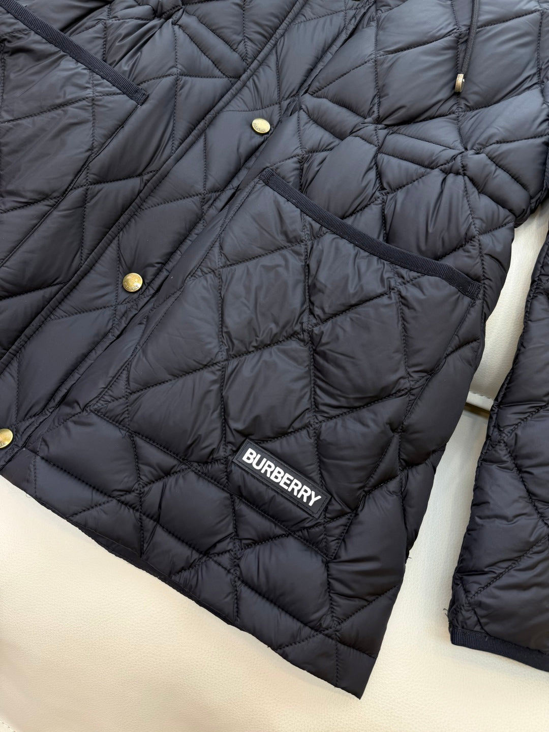 Burberry 25 Mid-Length Jacket Black Nylon Cotton