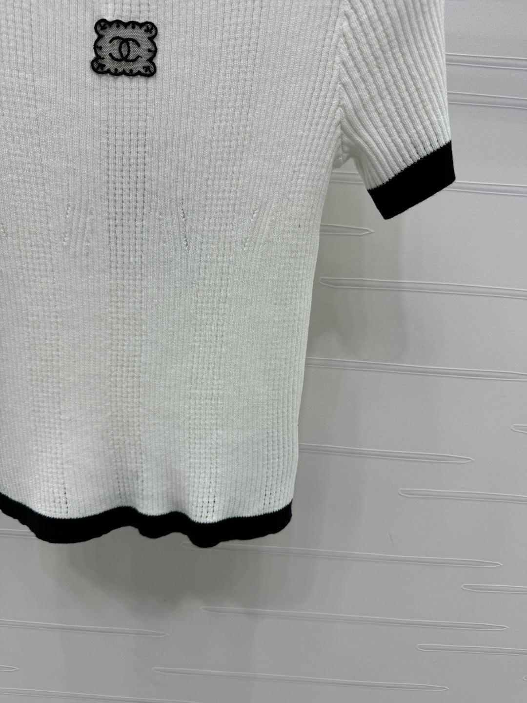 CC 26s Short-Sleeved Top White Wool 373087