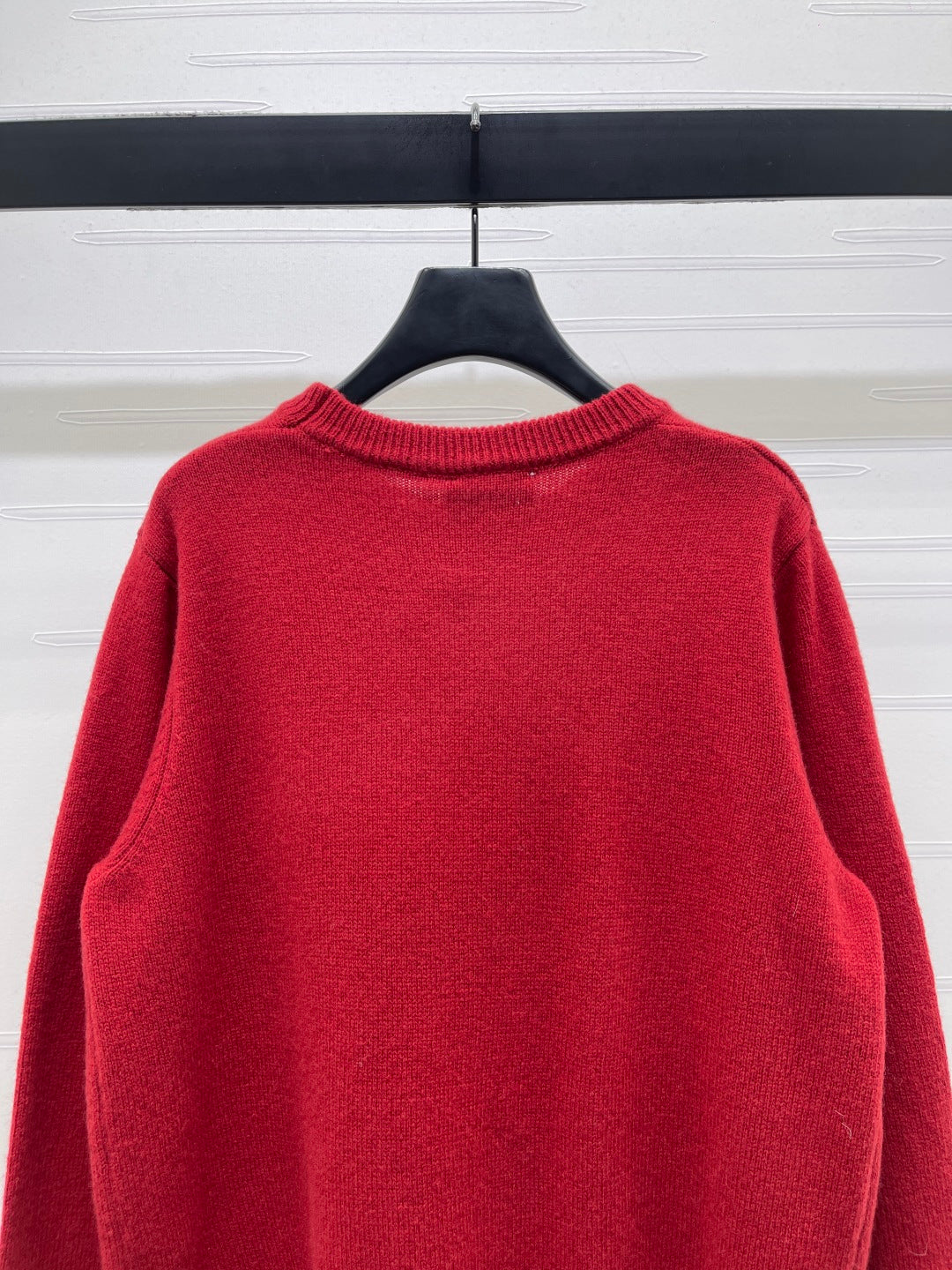 Chanel Floral Patterns Red Sweater Embroidered 340997