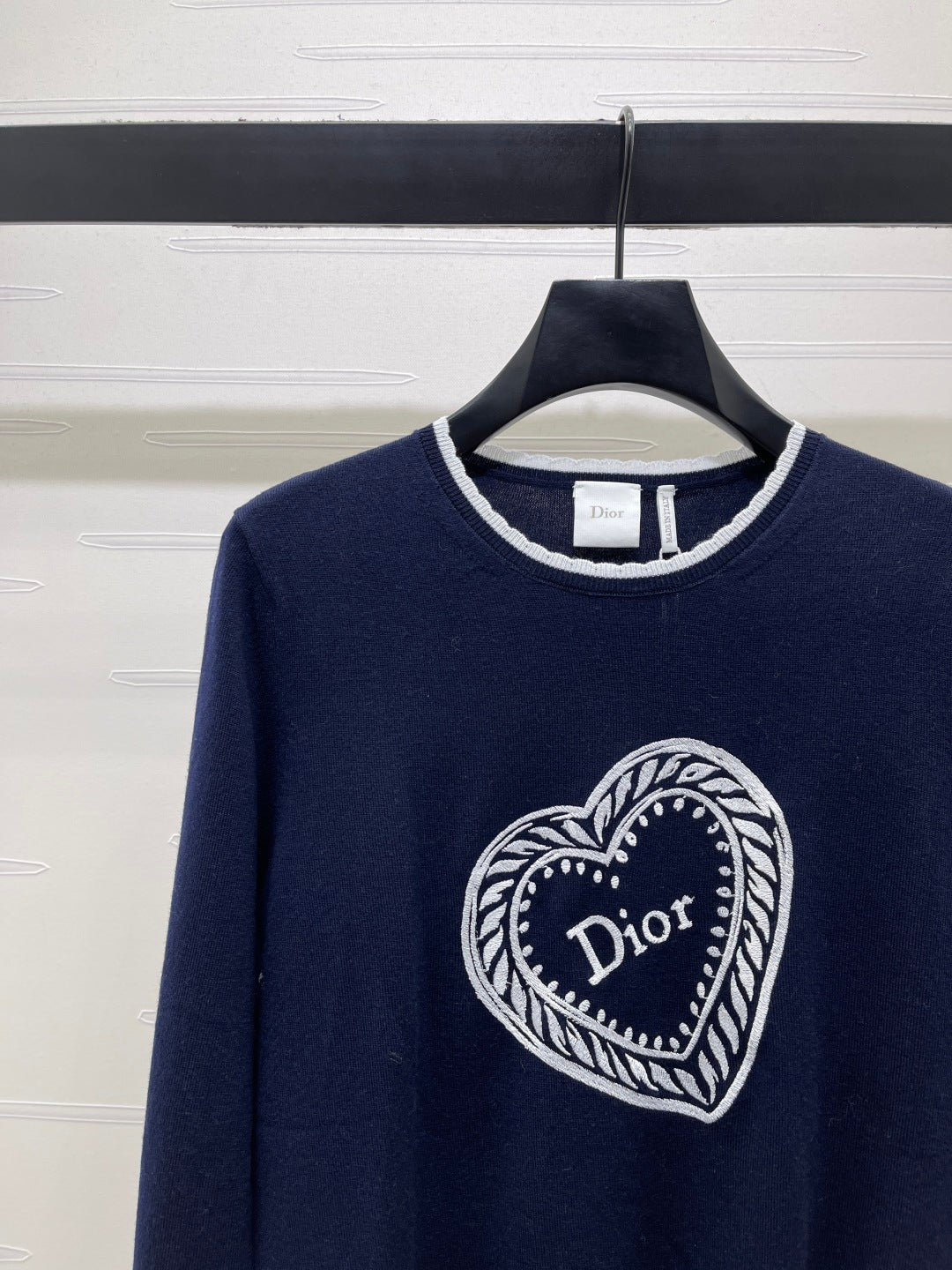 CD Qixi Long-Sleeved Sweater Dark Blue Wool 410783