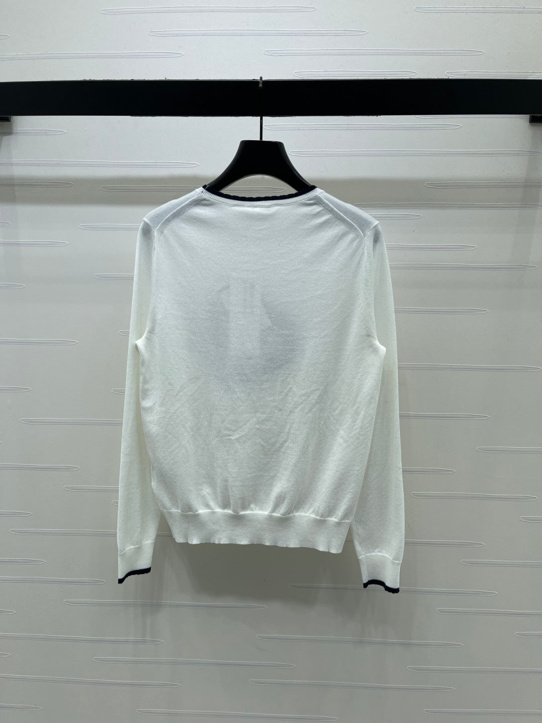 CD Qixi Long-Sleeved Sweater White Wool 410784