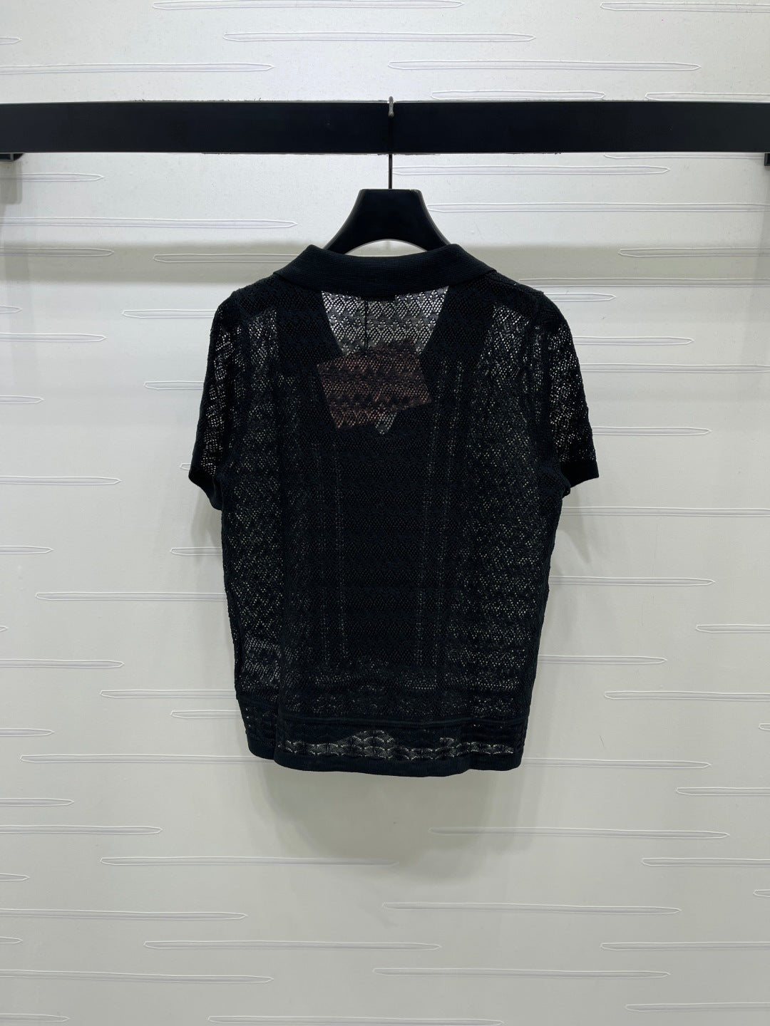 Miu 26s Knit Short-Sleeved Top Black Viscose 423895