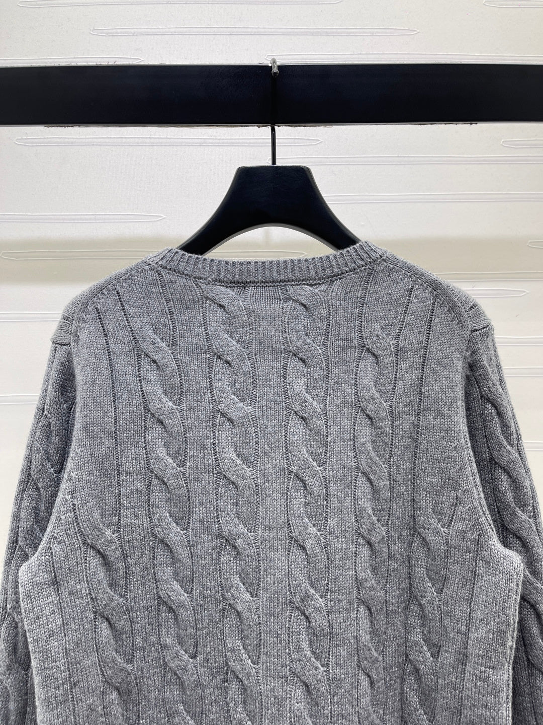 Ralph Lauren 26s Knit Crew Neck Long-Sleeve Cardigan Grey Wool 423869