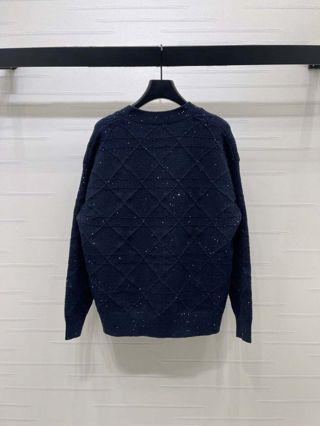 CD 26s Cannage Cardigan Wool Cashmere Navy Knit 439849