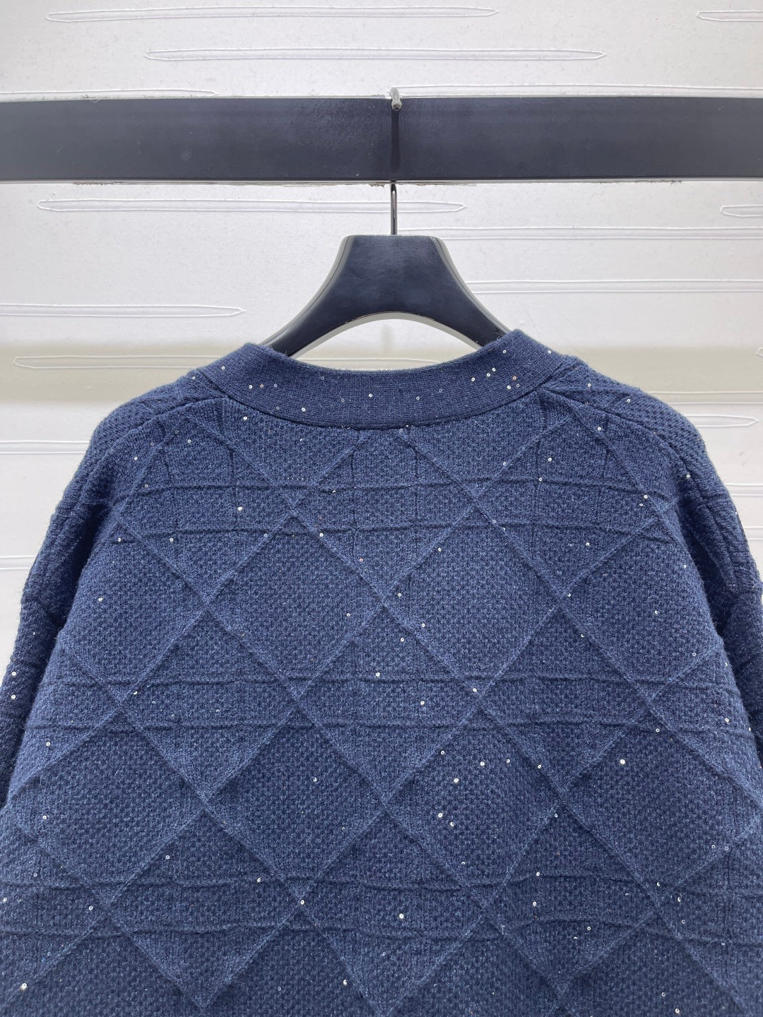 CD 26s Cannage Cardigan Wool Cashmere Navy Knit 439849