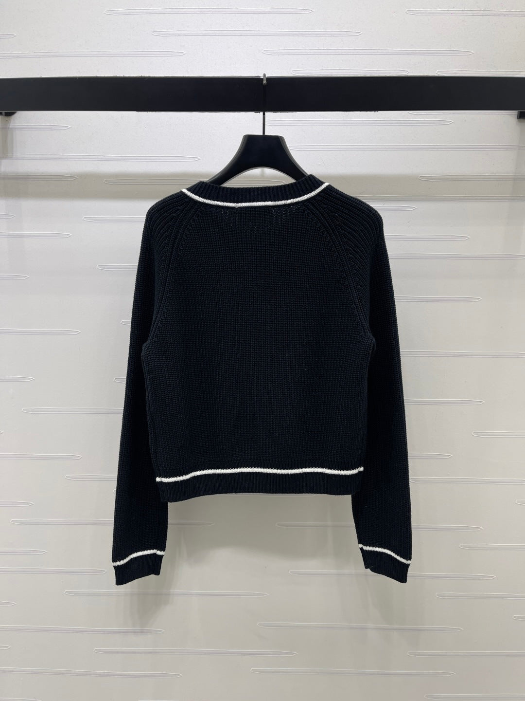 Chanel 26s Contrast Trim Knit Cardigan 439876