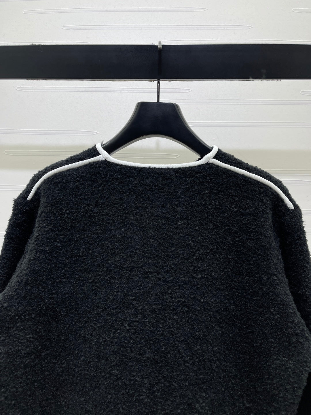 CC 26s Tweed Cardigan Wool Black Knit 439786