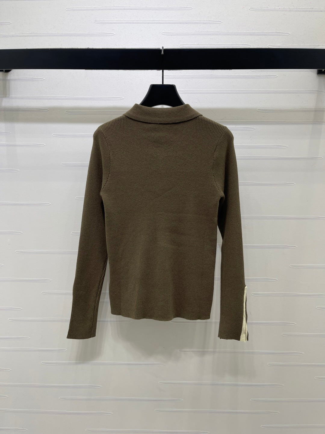 MM 26s Ribbed Cardigan Wool Khaki Knit 439817