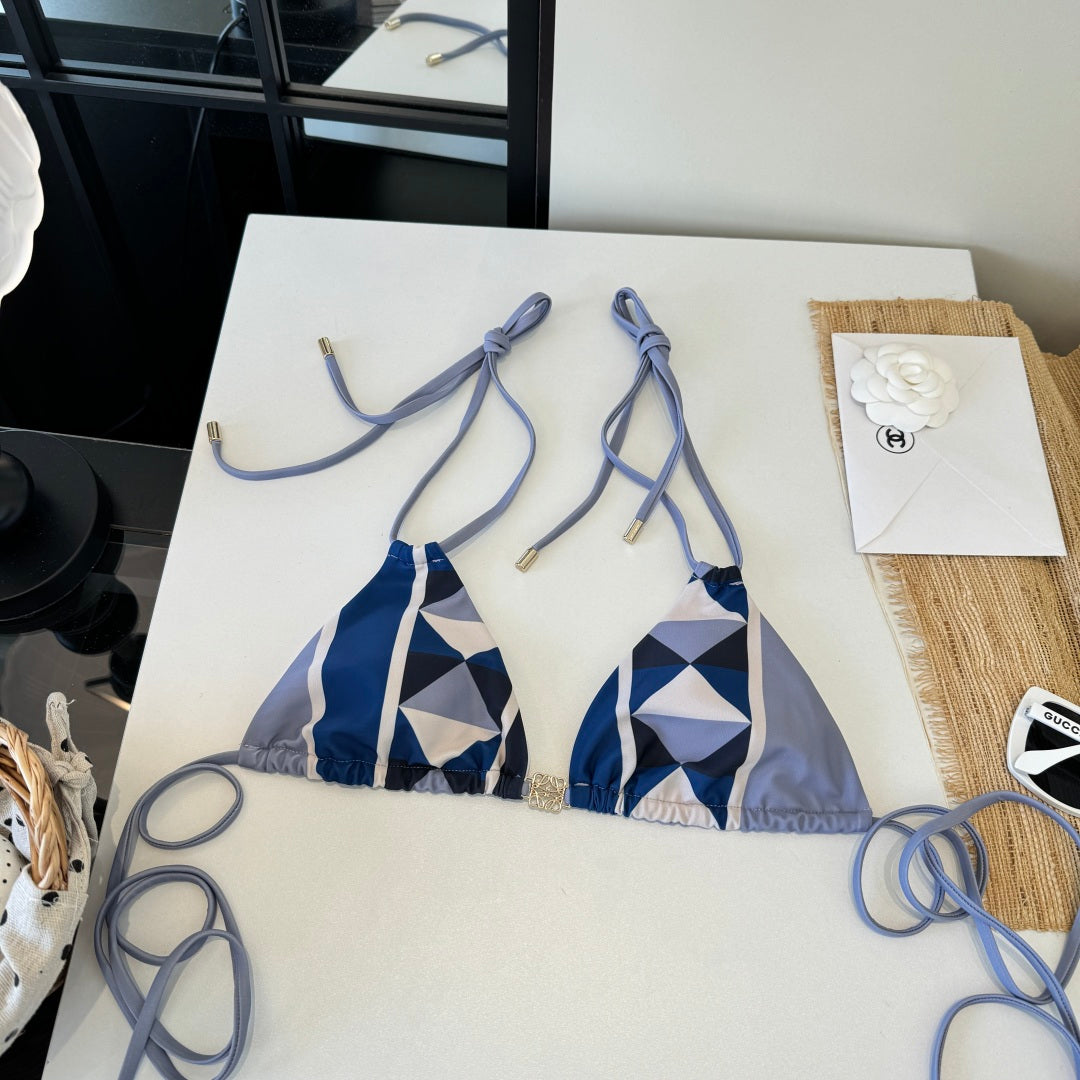 Loewe Two-Piece Bikini Blue White 203027