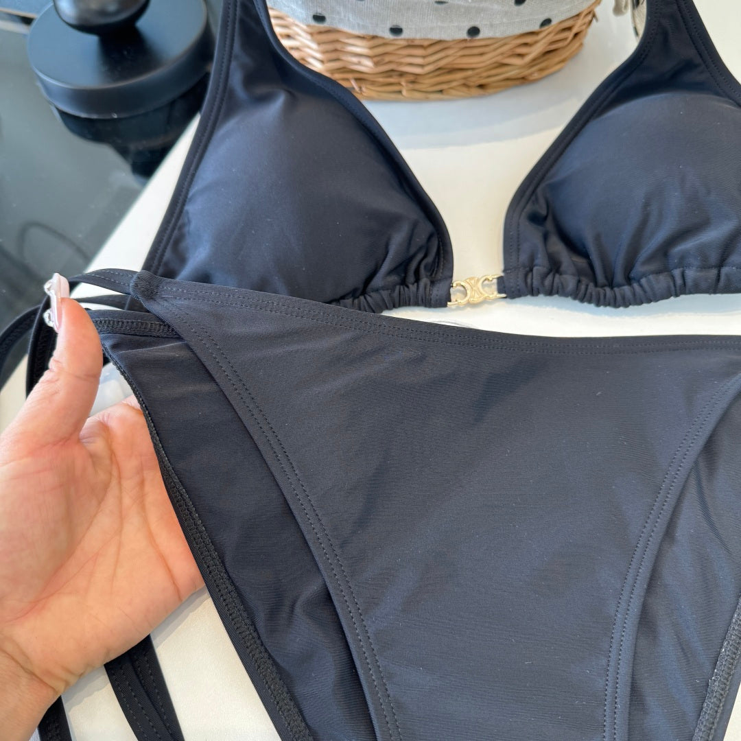 Celine Two-Piece Bikini Black 203012