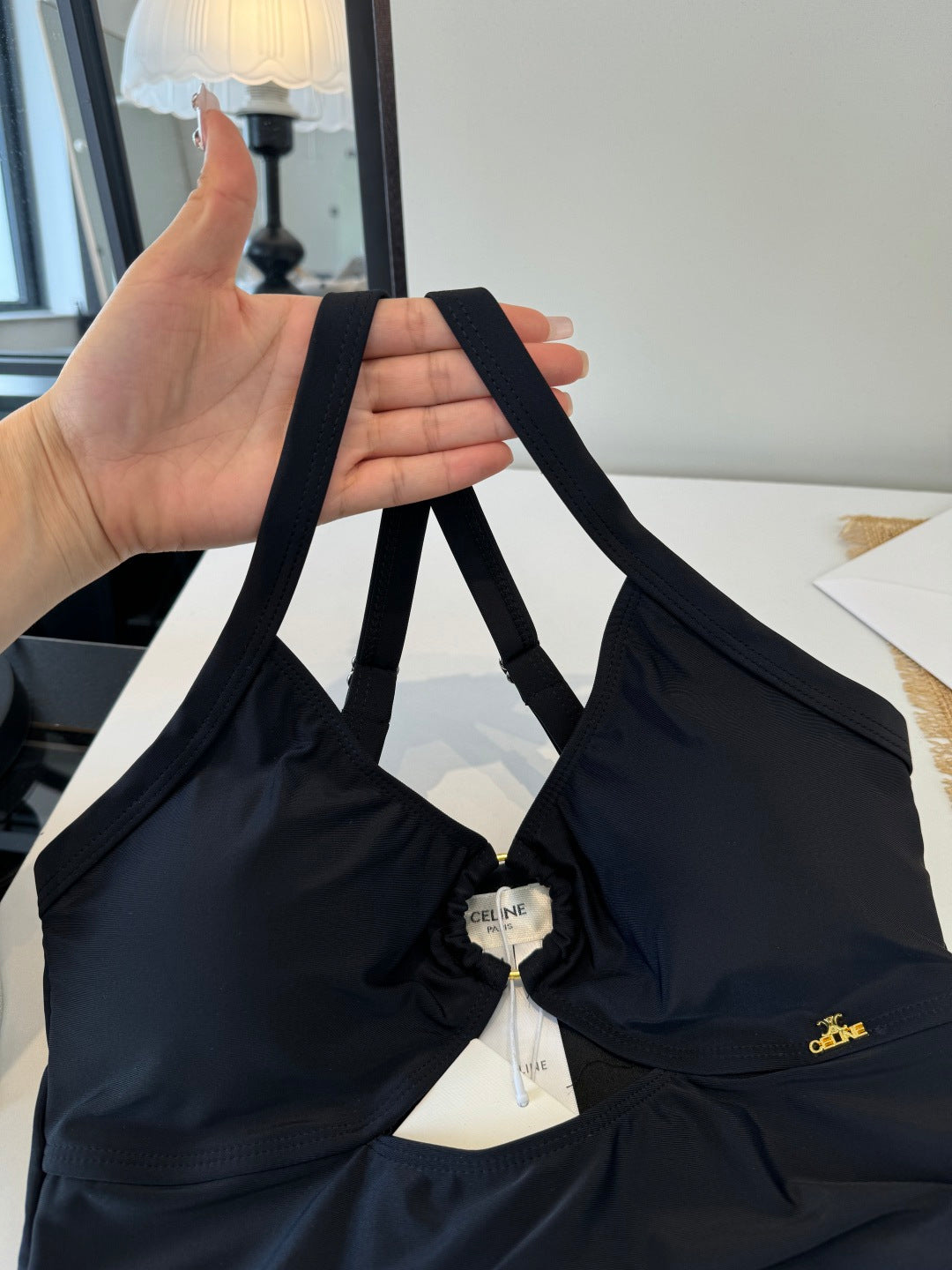Celine One-Piece Bikini Navy Blue 203017