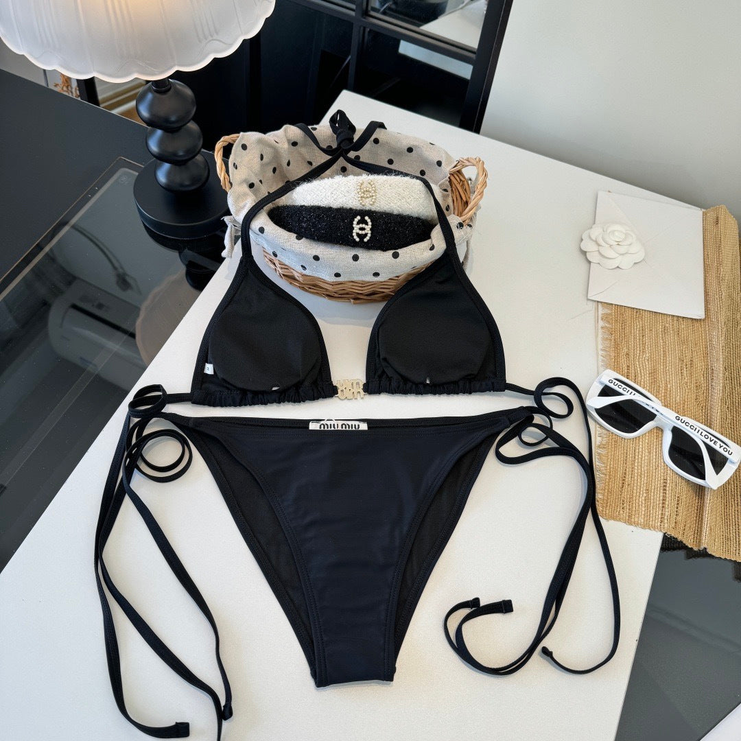 Miu Two-Piece Bikini Black 310993