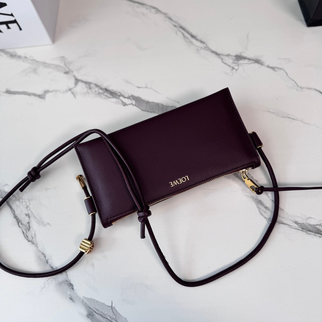 Loewe Joya Pouch Burgundy Calfskin 289461