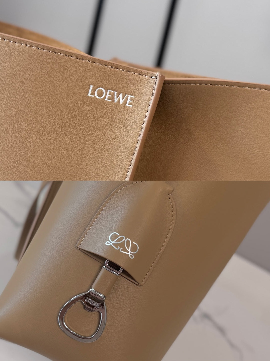 Loewe Large Bilbao Bucket Brown Smooth Calfskin 289322