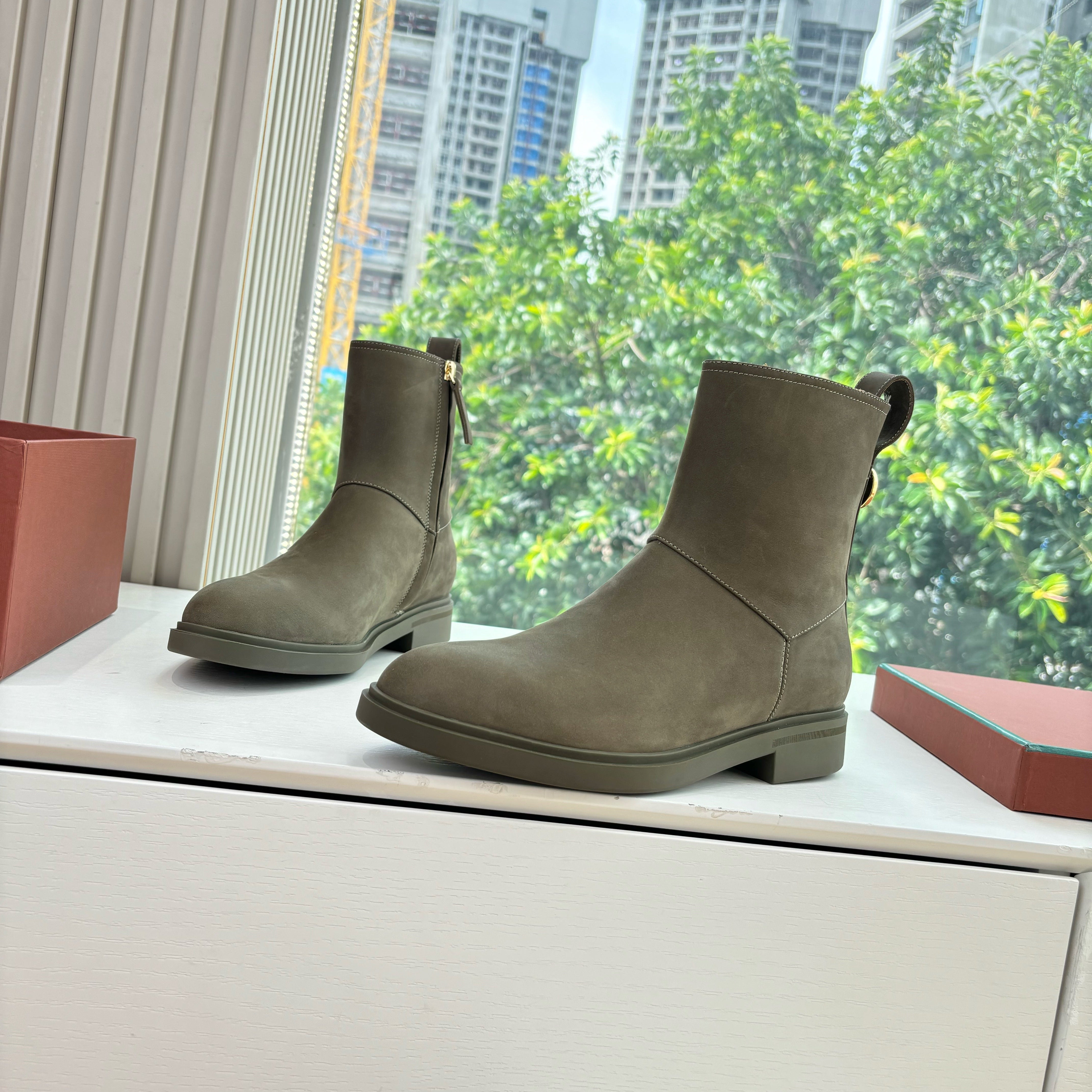 LP Kilda Ankle  Boots Olive Green Suede 507410