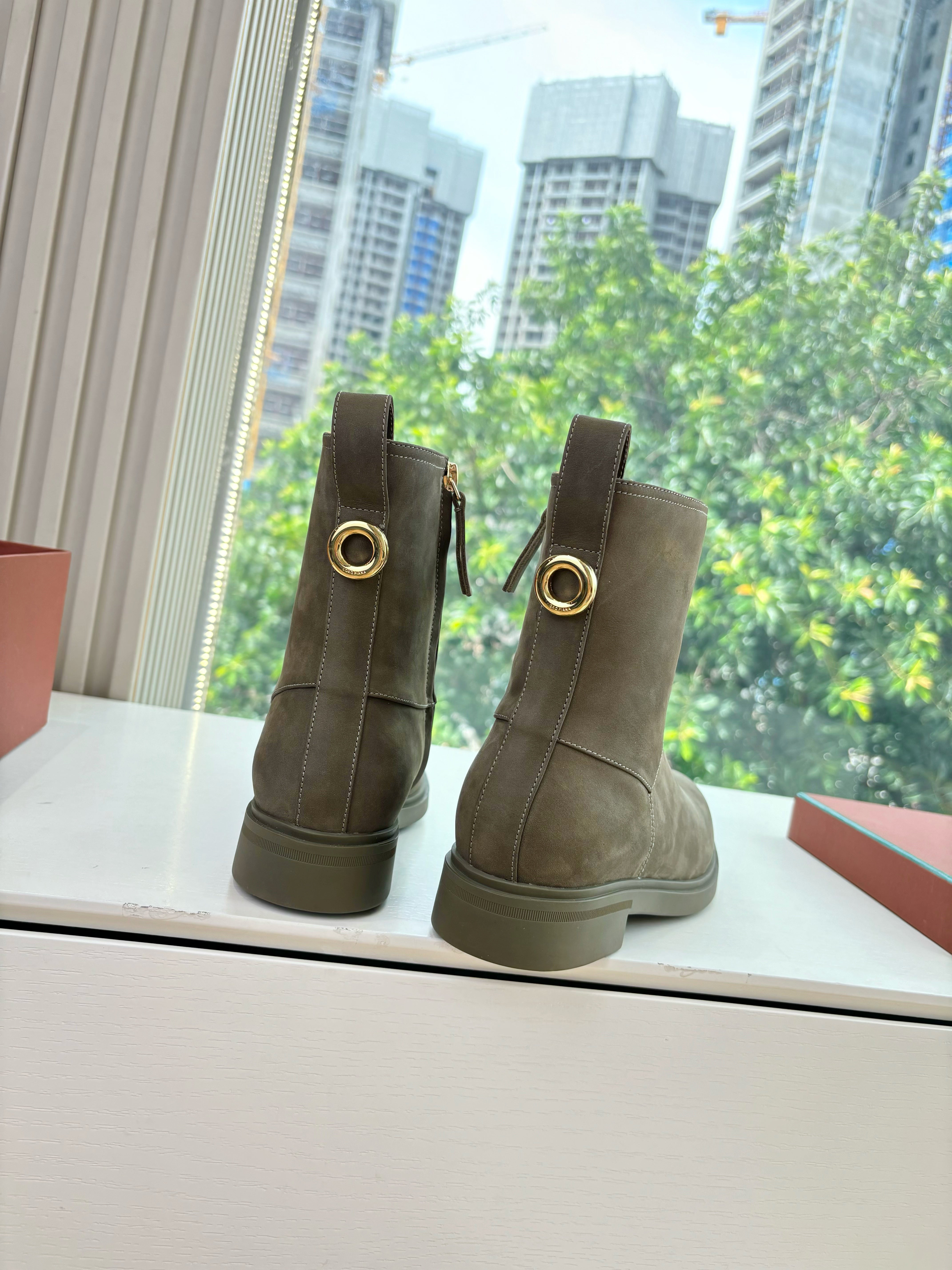 LP Kilda Ankle  Boots Olive Green Suede 507410