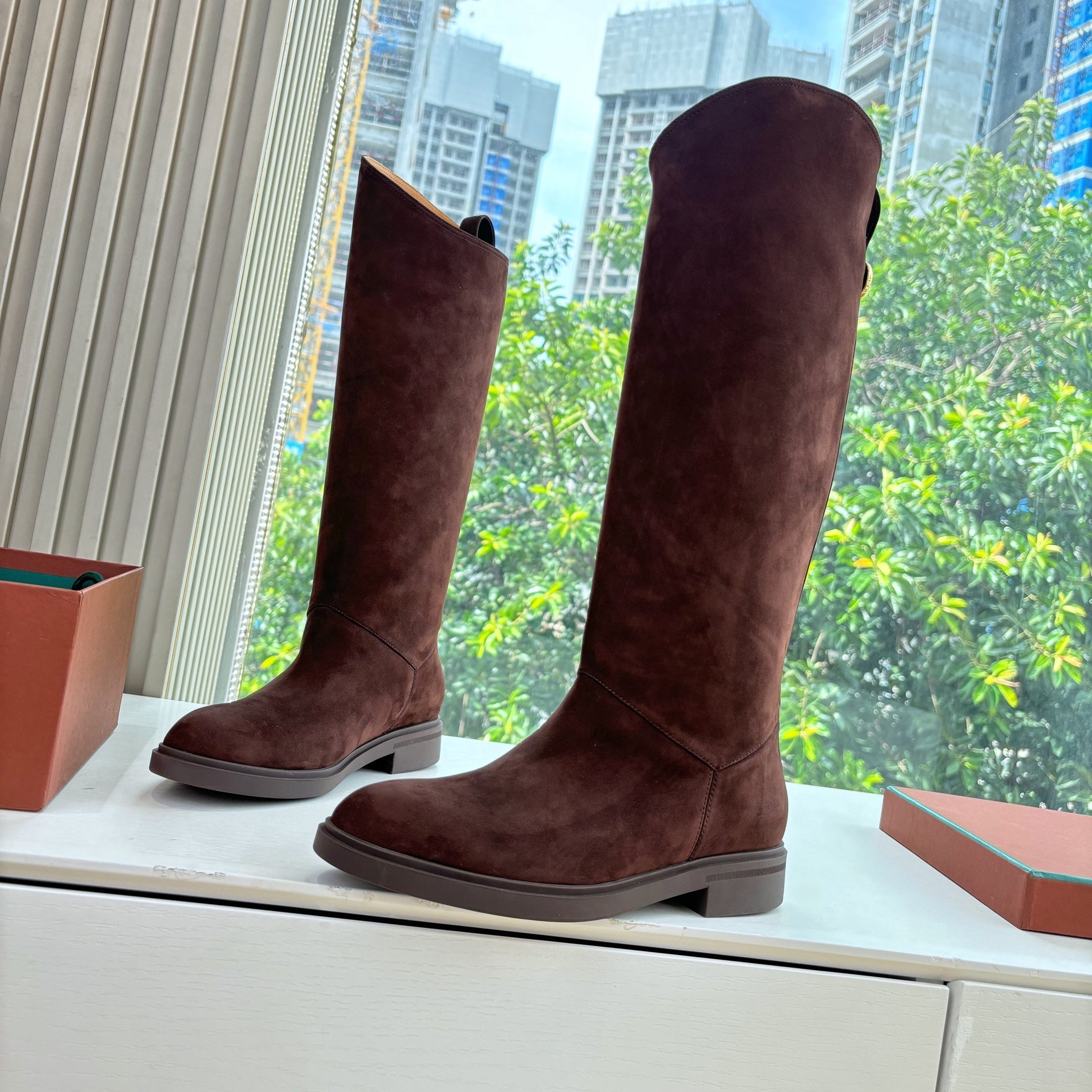 LP Kilda Knee-High Boots Brown Suede 507413