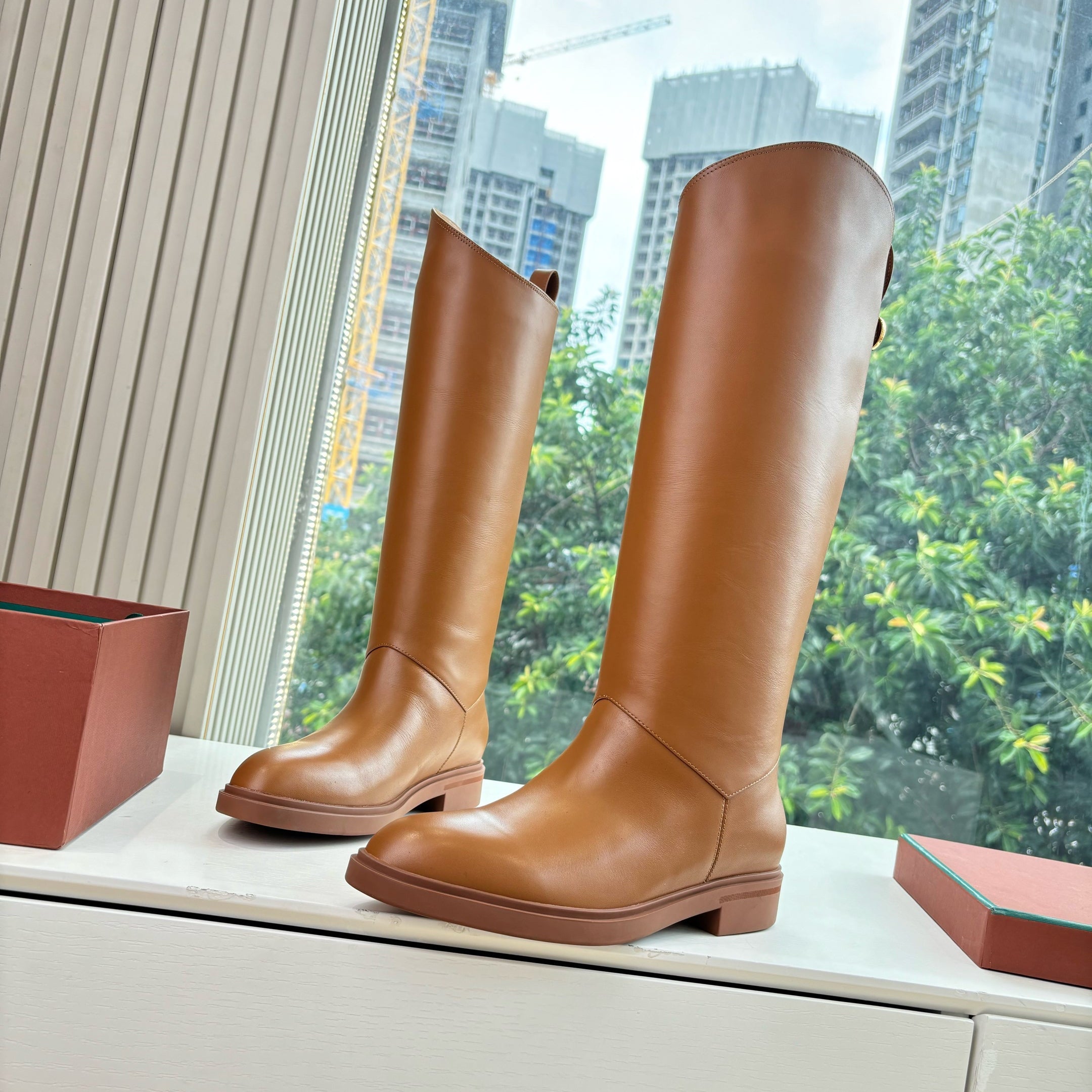 LP Kilda Knee-High Boots Caramel Leather 507416