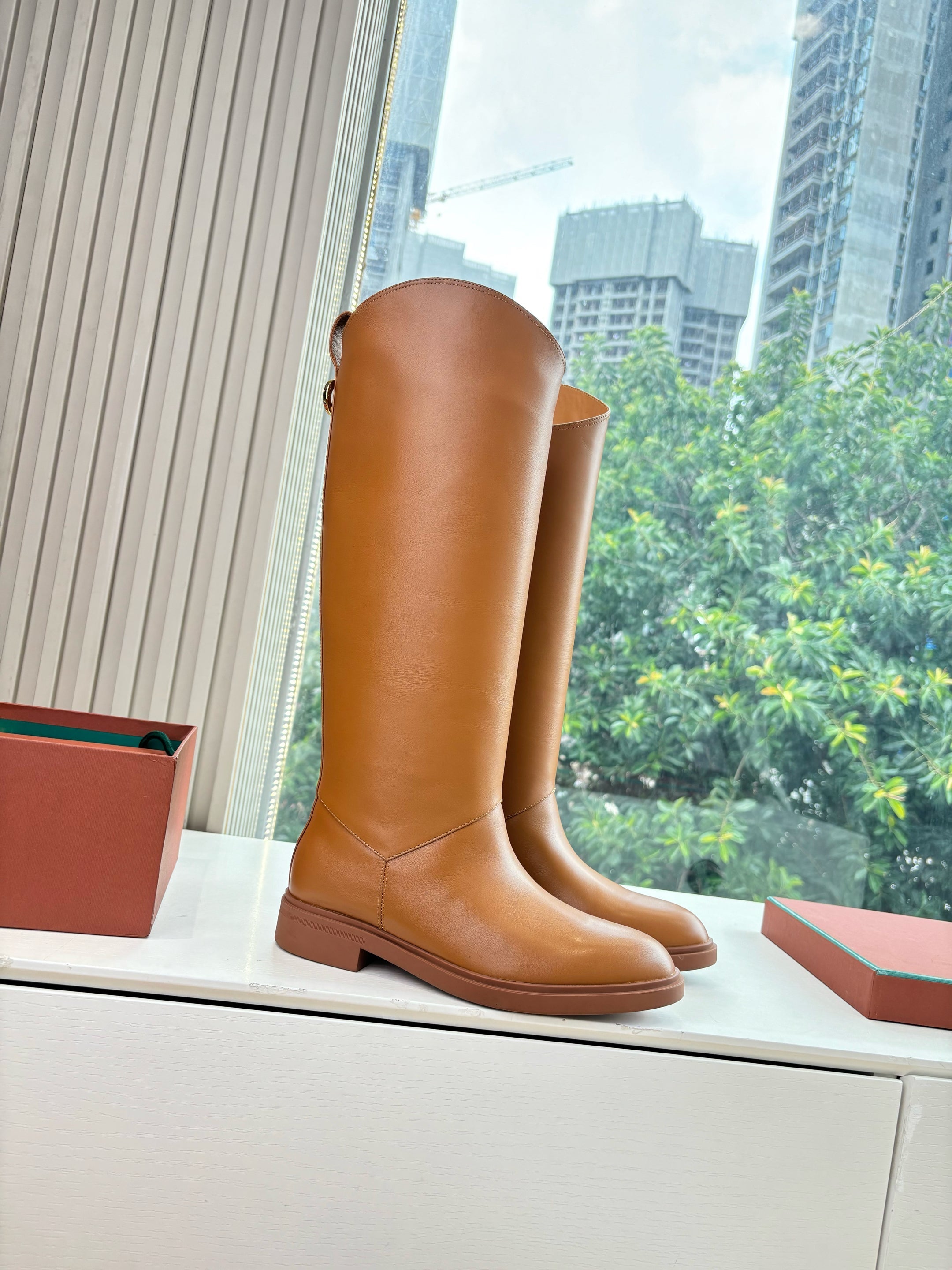 LP Kilda Knee-High Boots Caramel Leather 507416