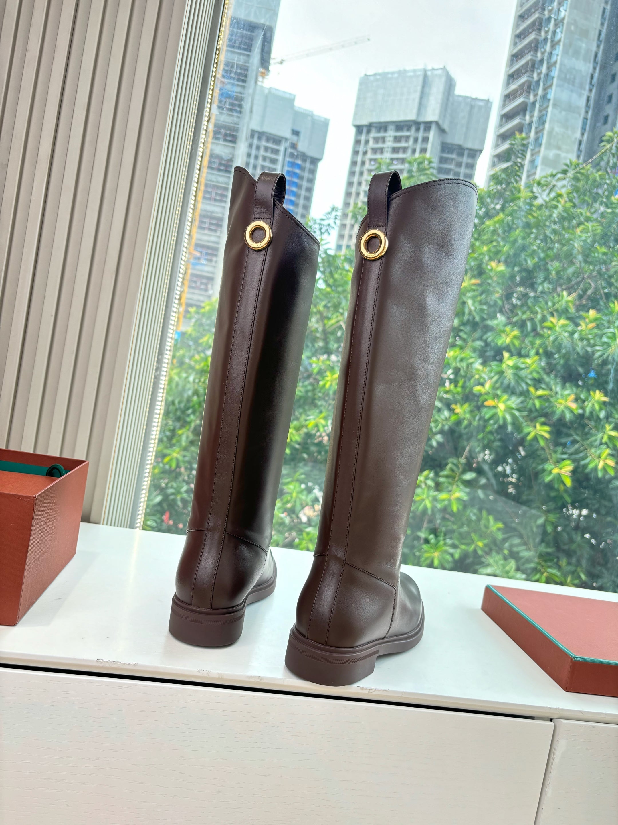 LP Kilda Knee-High Boots Brown Leather 507417