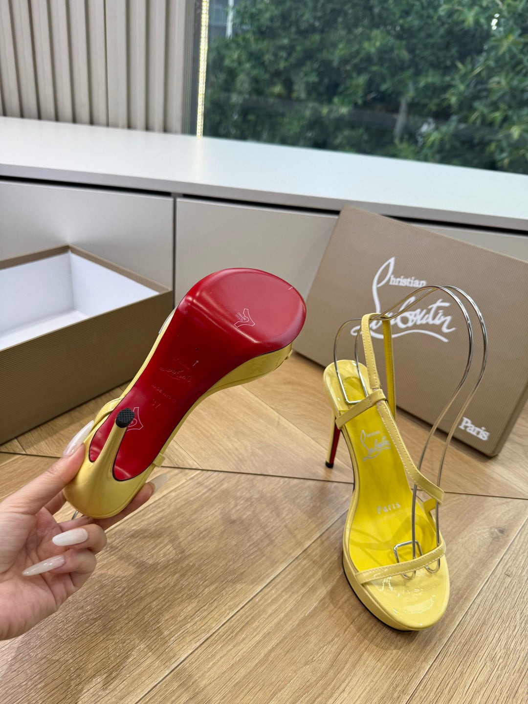 CL 26s Rosalie Alta 15cm Sandal Yellow Leather 932668