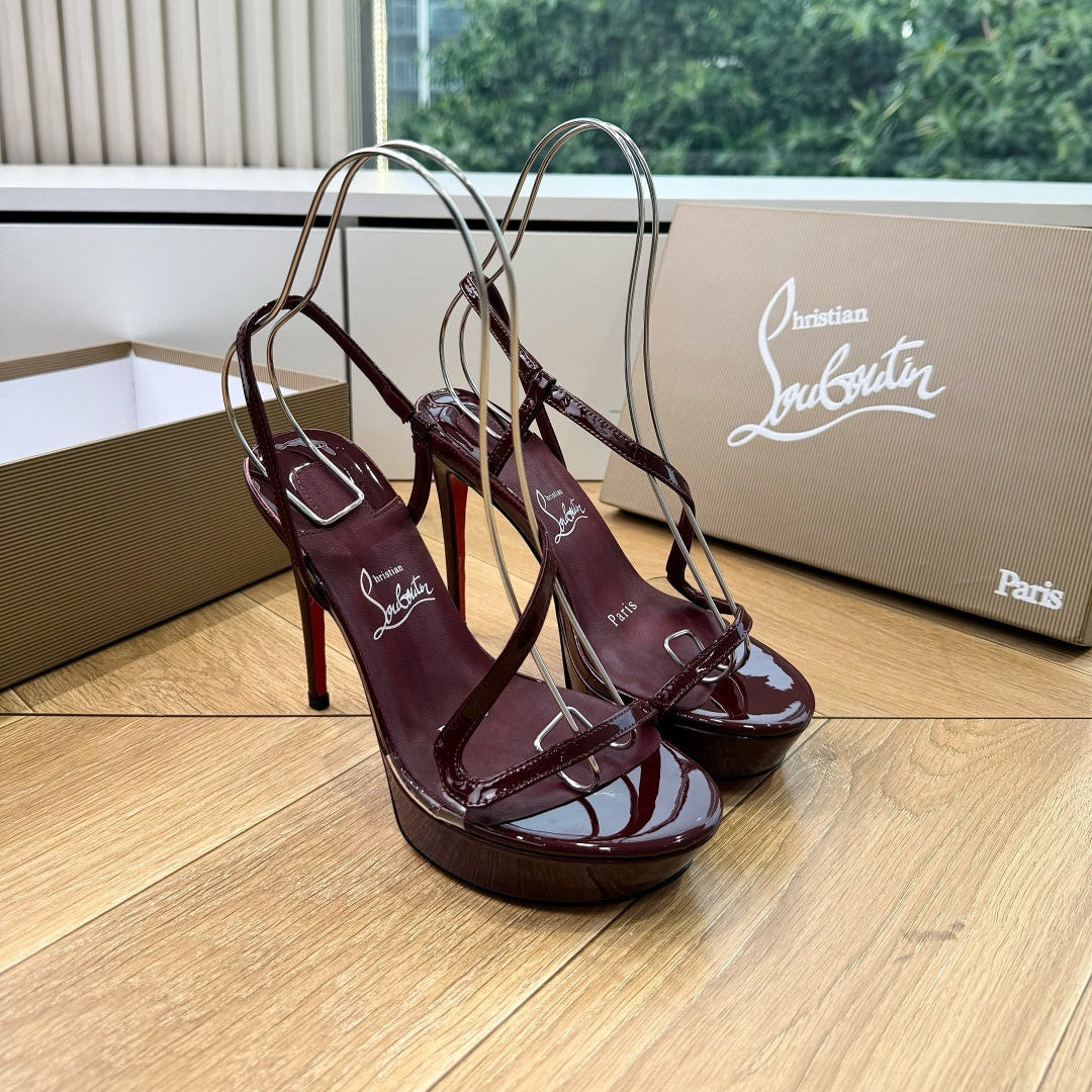 CL 26s Rosalie Alta 15cm Sandal Burgundy Leather 932667