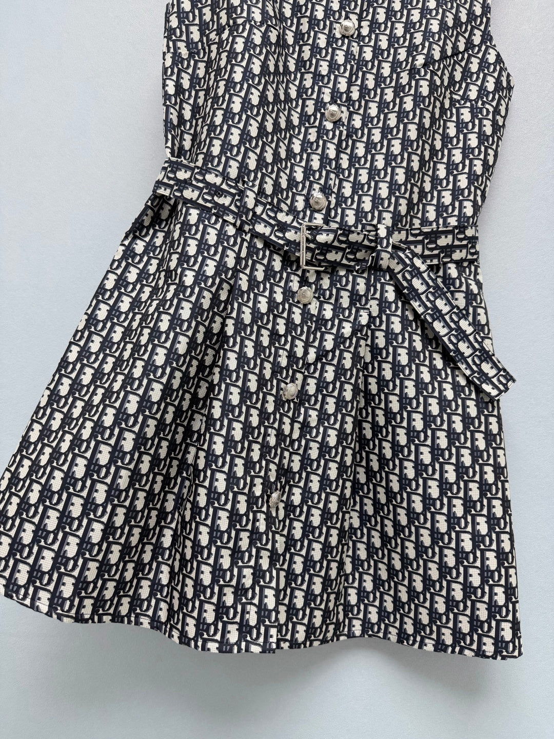CD Oblique Jacquard Sleeveless Shirt Dress 394357