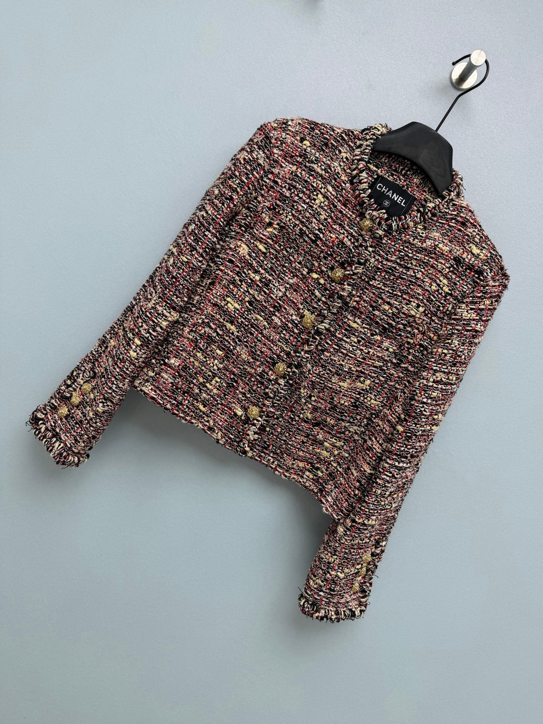 CC Spring Summer 2026 Jacket Red Colorful Tweed 411526