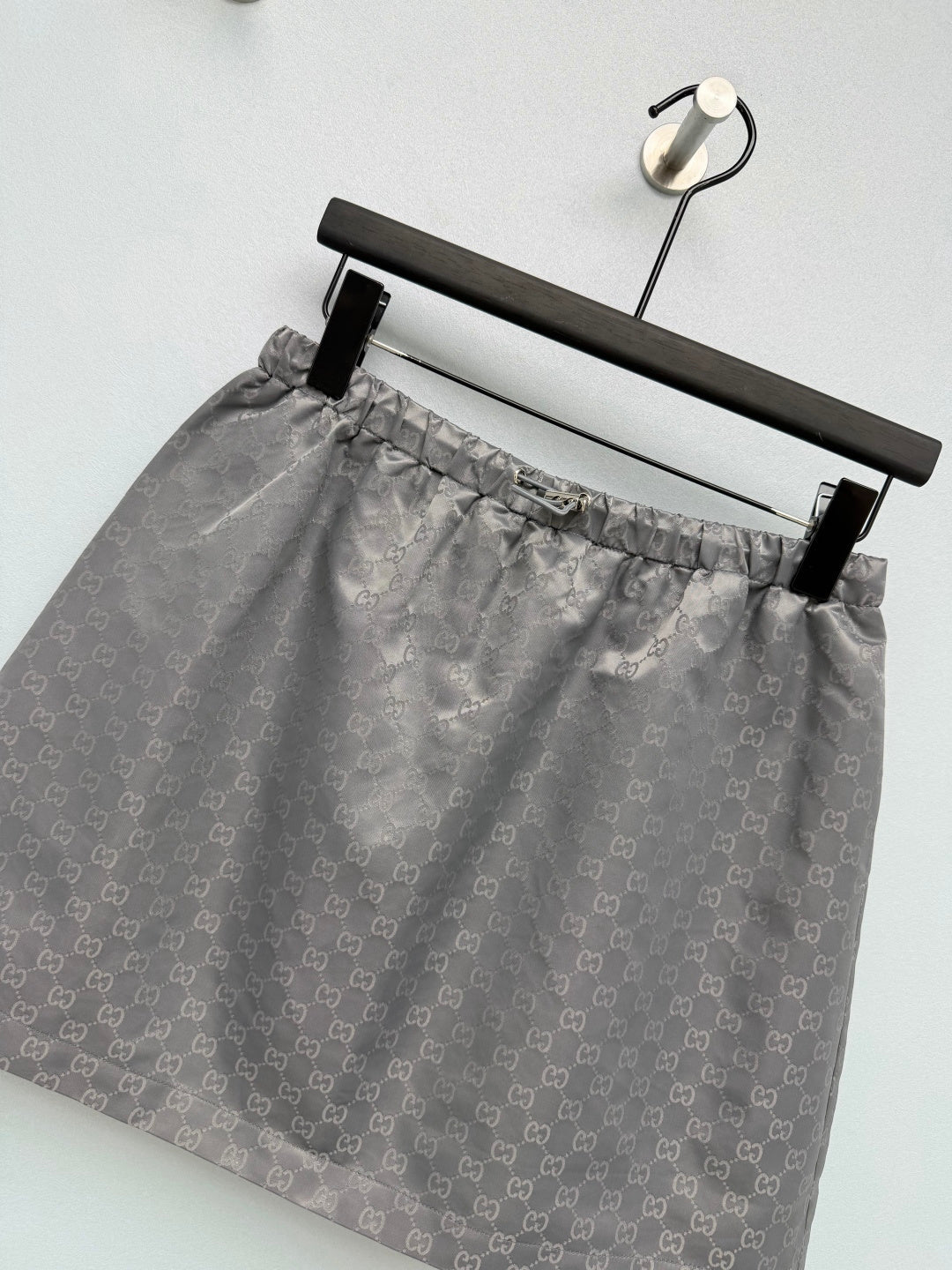 GG 26s Jacquard A-Line Mini Skirt Grey Polyester 425200
