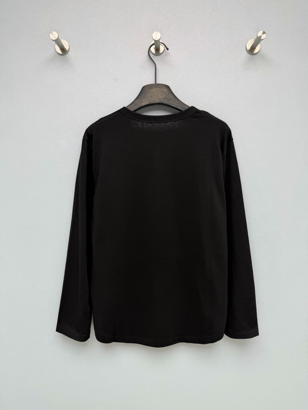 Prada 26s Half-Button Henley Collar Long-Sleeve Top Black Cotton 425188
