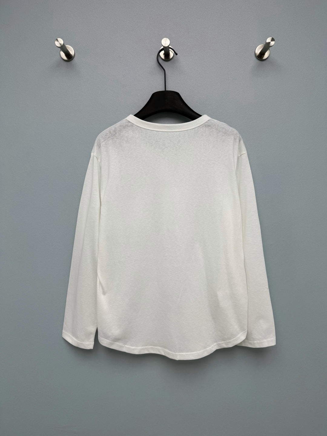 Prada 26s Half-Button Henley Collar Long-Sleeve Top White Cotton 425190