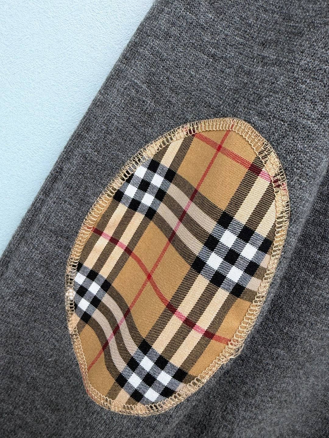 Burberry 26s Cardigan Sweater Dark Grey Stripe Placket Knit 436076