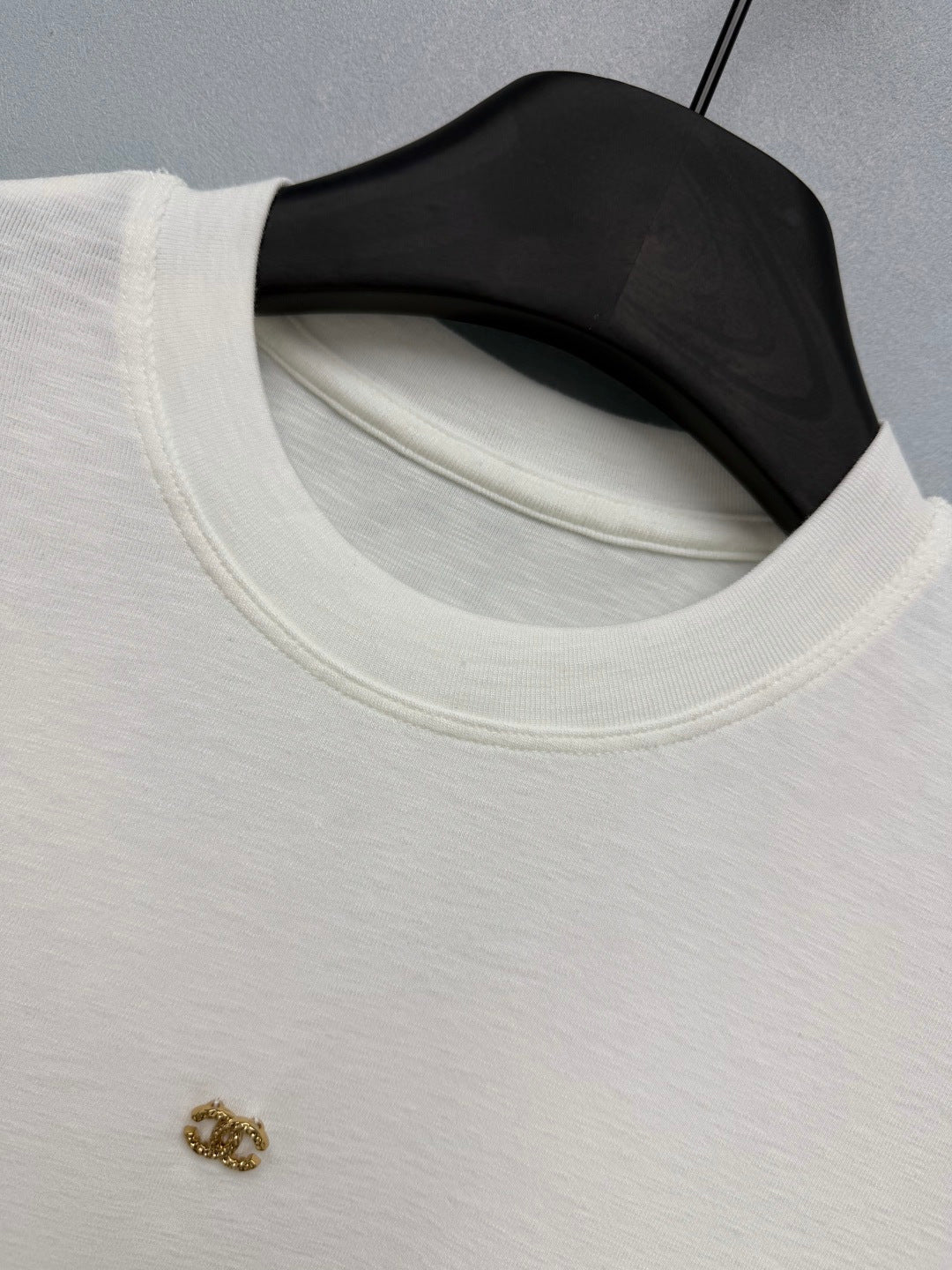 Chanel 26s Long Sleeve Top White Knit 436014