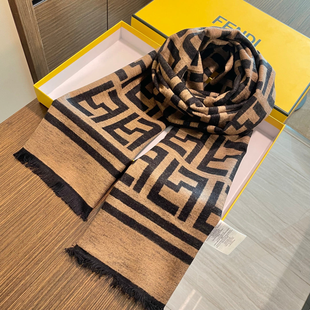 FF Scarf 75*180cm Brown Beige Blend 168159