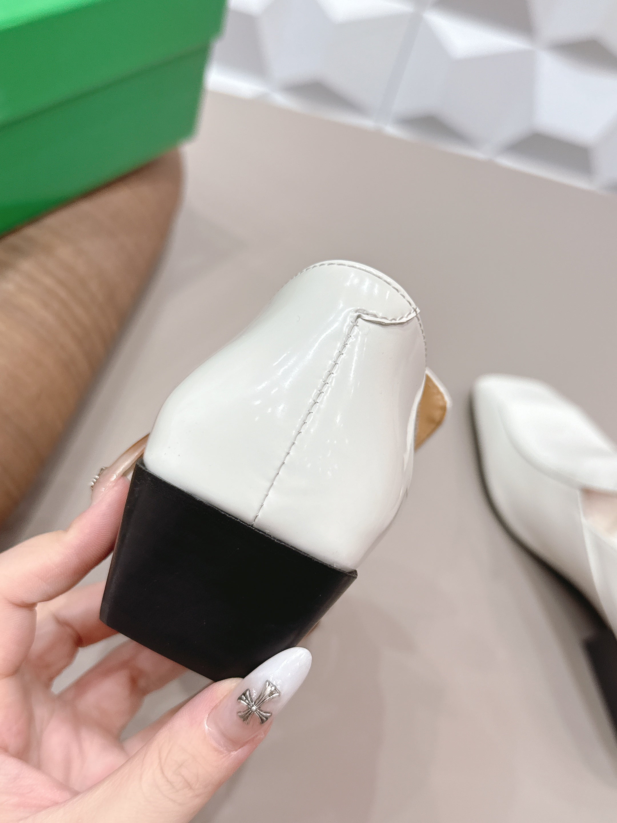 BV Okinawa Intrecciato Loafer 4cm White Calfskin 613298