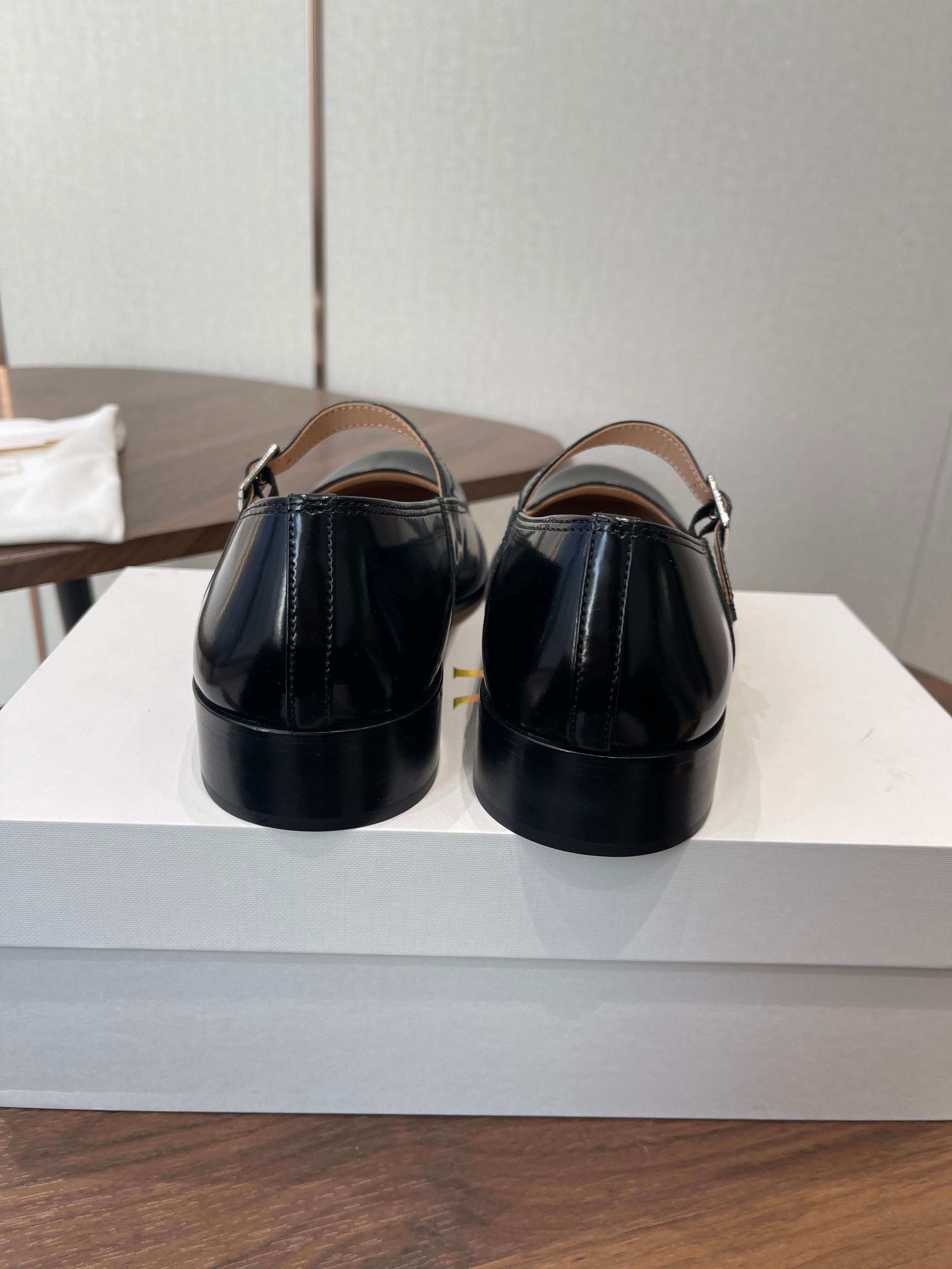 The Row Kai Mary Jane Black Patent Leather 633755