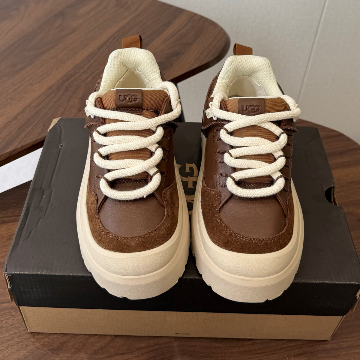UGG Heritage Utility Sneaker Dark Chestnut Ice Blue 1170910