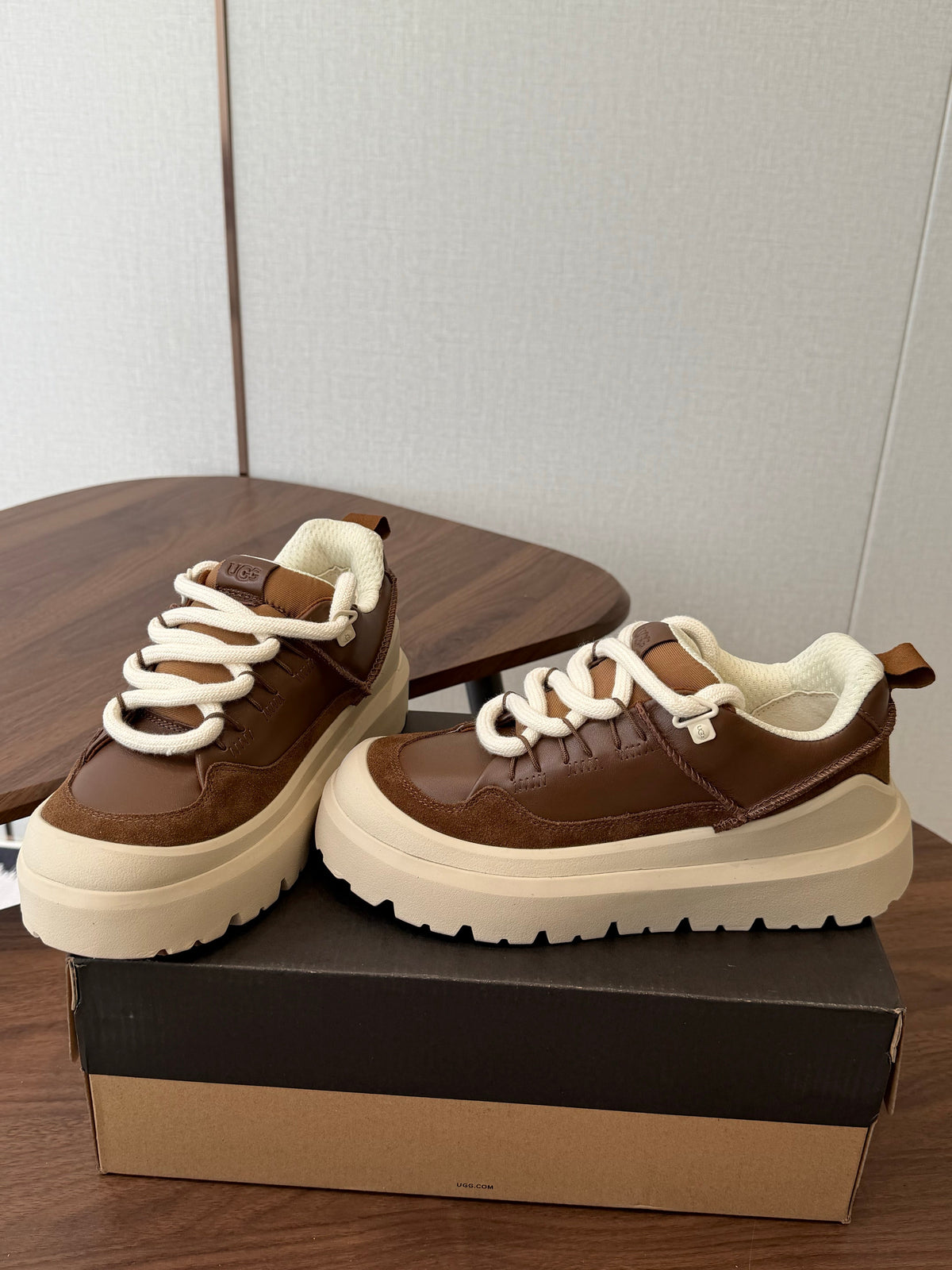 UGG Heritage Utility Sneaker Dark Chestnut Ice Blue 1170910