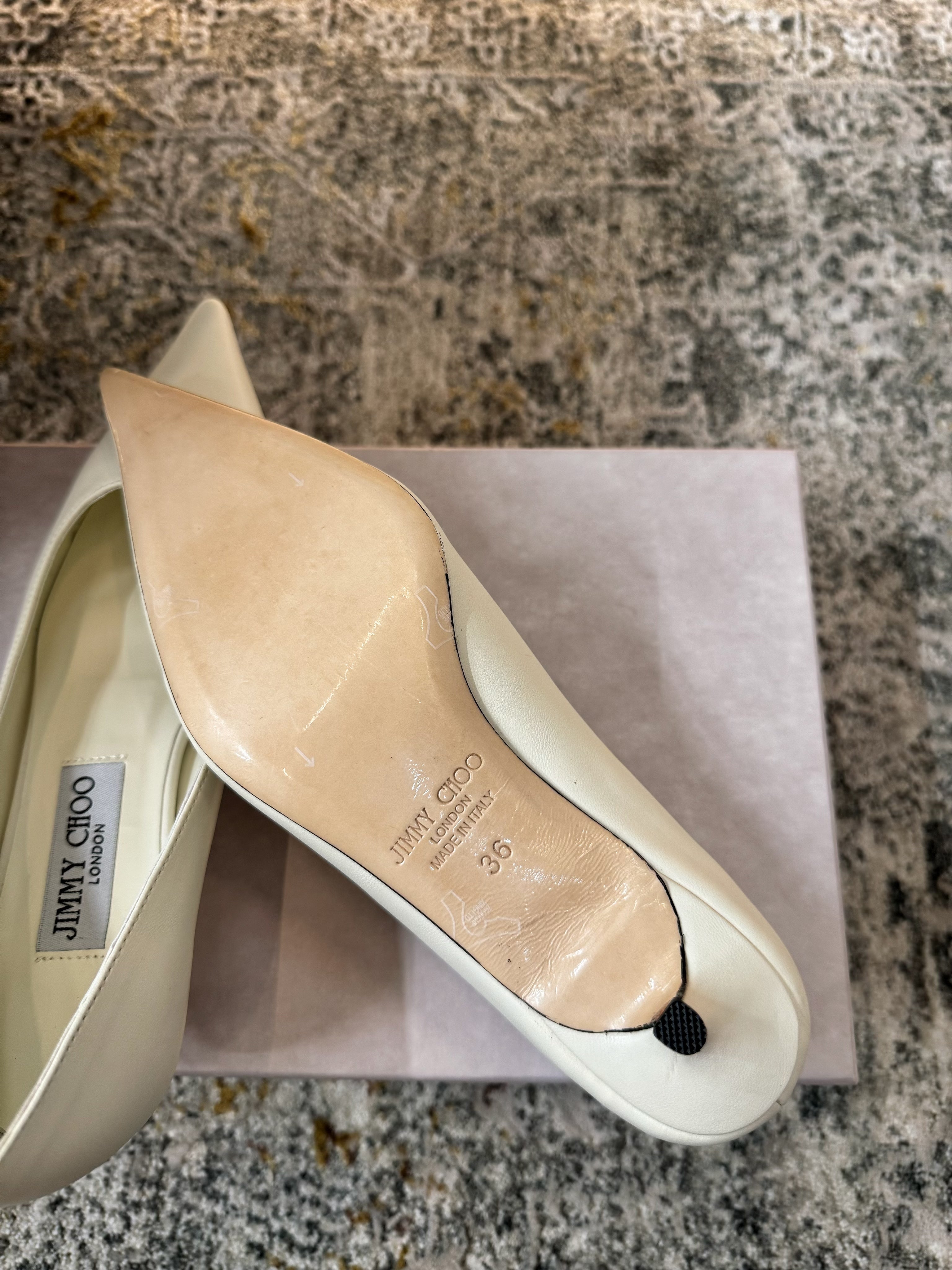 Jimmy Amelia Pumps 35mm White Sheepskin 430938