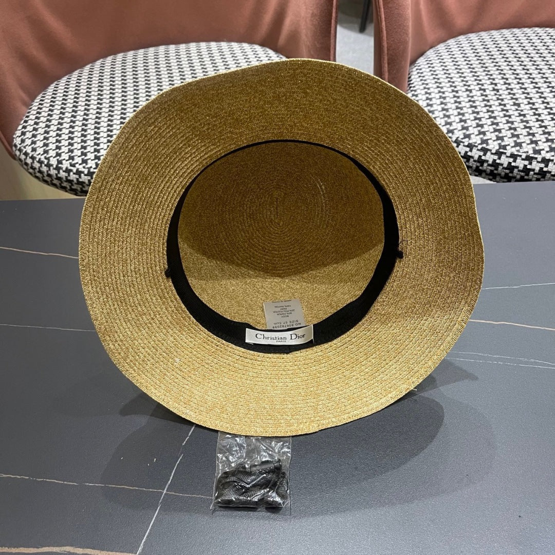 BUCKET HAT IN BEIGE RAFFIA MIX PEARL 653619